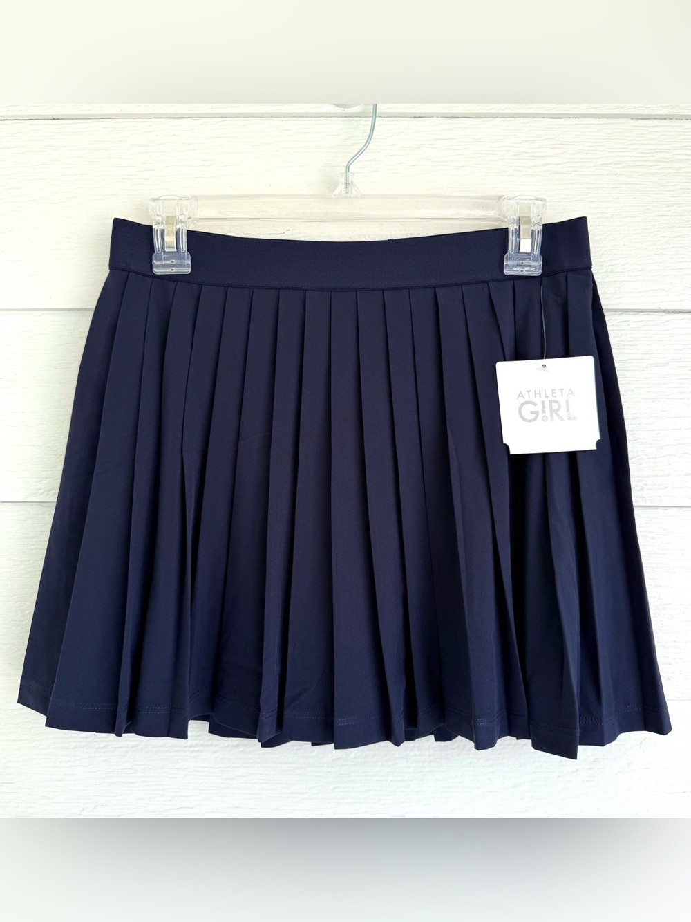 Athleta Girl Pleated Skort Navy Blue 16 XXL Pull-On Built-In Shorts Tennis Golf